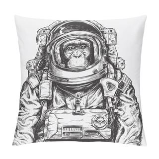 Personality  Hand Drawn Monkey Astronaut Vector Pillow Covers
