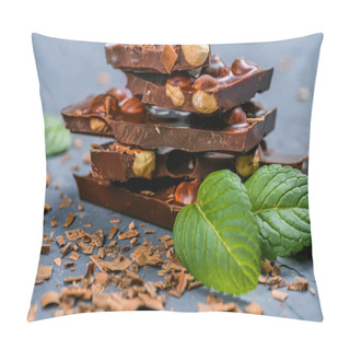 Personality  Chocolate Bars With Nuts Pillow Covers