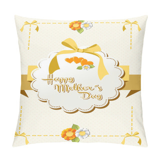 Personality  Happy Mothers Day Ribbon Background Pillow Covers