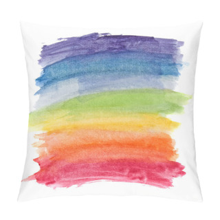 Personality  Abstract Watercolor Rainbow Colors Background Pillow Covers