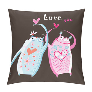Personality  Monsters In Love Pillow Covers