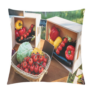 Personality  Fresh Vegetables At Farmers Market Pillow Covers