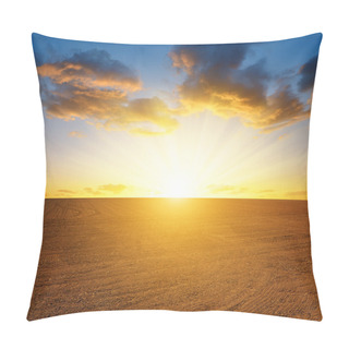Personality  Plowed Field And Cloudy Sky  Pillow Covers