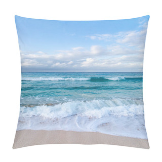 Personality  Looking Out To Sea From An Idyllic Beach On The Caribbean Island Of Barbados Pillow Covers