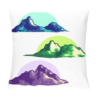 Personality  Low Polygonal Mountains Pillow Covers