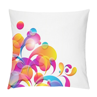 Personality  Abstract Background With Bright Circles And Teardrop-shaped Arch Pillow Covers