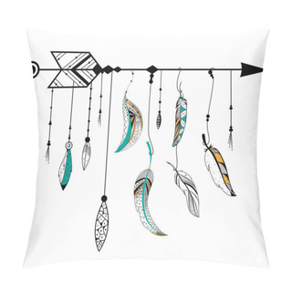 Personality  Arrow And Feather For Tribal Boho Style Pillow Covers