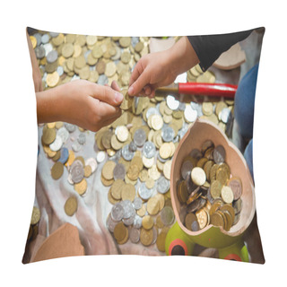 Personality  Children Believe And Consider The Coin From A Broken Penny. Pillow Covers