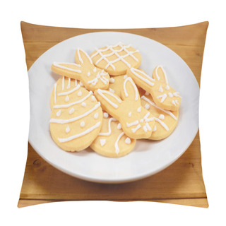 Personality  Plate Of Easter Cookies - Eggs And Bunnies  Pillow Covers