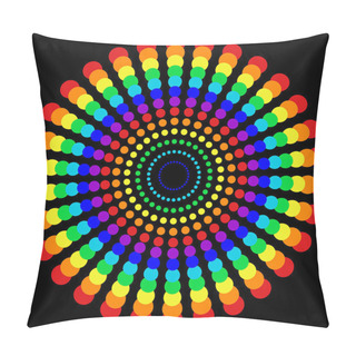 Personality  Rainbow Dots Sphere Pillow Covers