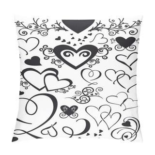 Personality  Mixed Shape Hearts Pillow Covers