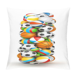 Personality  Letter I, Gaming Balls Alphabet Pillow Covers