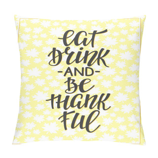 Personality  Thankful Lettering Typography Pillow Covers