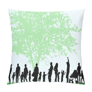 Personality  Big Family Silhouettes Pillow Covers