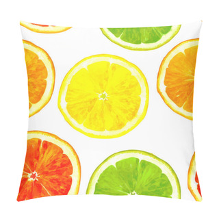 Personality  Vector Seamless Pattern With Citrus Fruits Pillow Covers