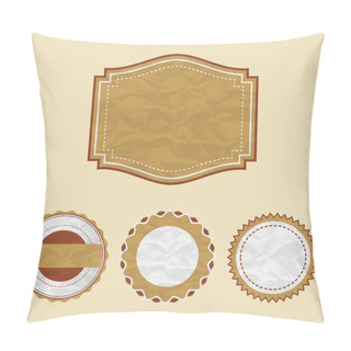 Personality  Set Of Vintage Labels Pillow Covers