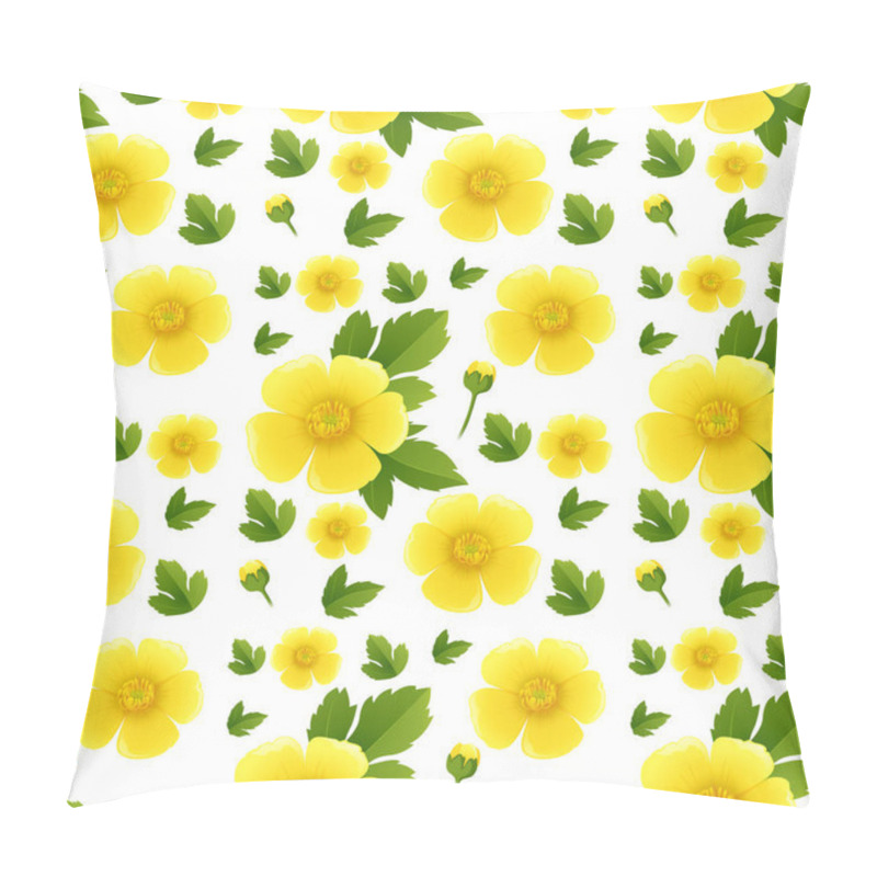 Personality  Seamless background design with yellow flowers pillow covers