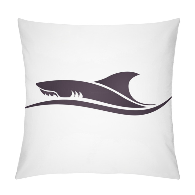 Personality  Shark Logo Vector Pillow Covers