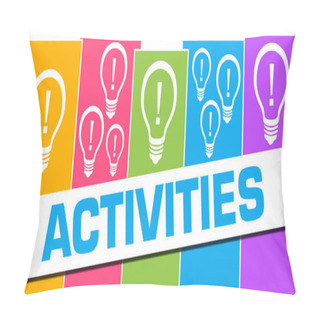 Personality  Activities Concept Image With Text And Bulb Symbols. Pillow Covers