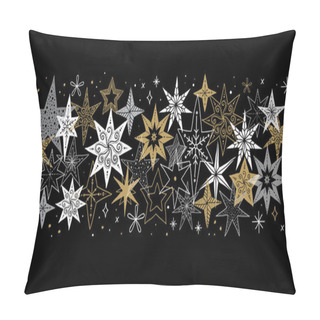 Personality  Collection Of Snowflakes, Stars, Christmas Decorations, Hand Drawn Illustrations Pillow Covers