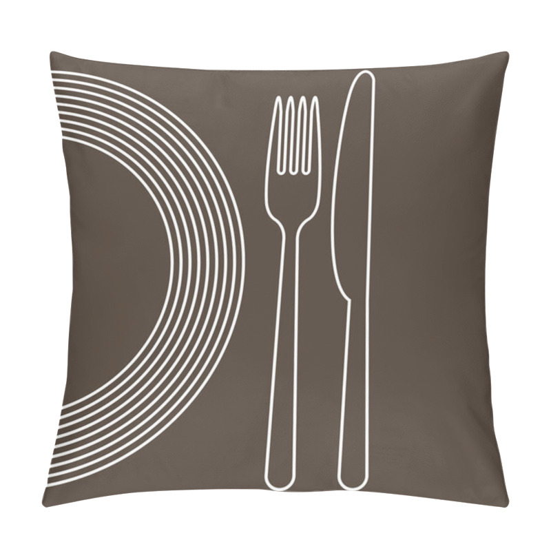 Personality  Plate, knife and fork pillow covers