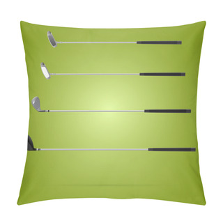 Personality  Four Different Type Of Golf Clubs Pillow Covers