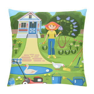 Personality  Small Garden House Pillow Covers