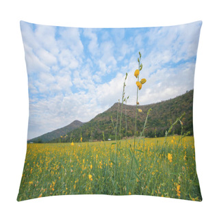 Personality  Sunnhemp Flower Of Crotalaria Juncea Flowers  Pillow Covers