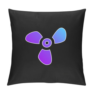 Personality  Big Propeller Blue Gradient Vector Icon Pillow Covers