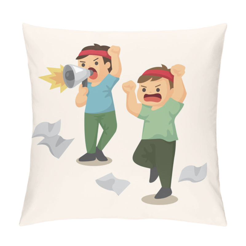 Personality  Protesters theme elements pillow covers