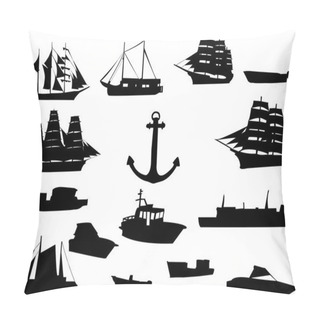 Personality  Collection Of Ships - Vector Pillow Covers