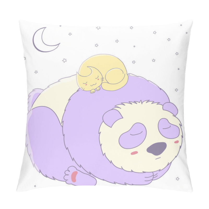 Personality  Sleeping panda and cat pillow covers