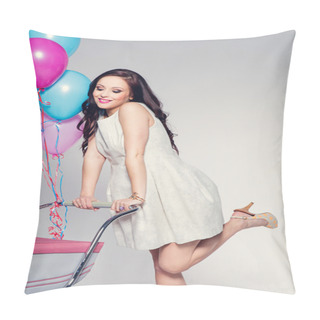 Personality  Sexy Woman With Baby Stroller Pillow Covers