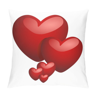 Personality  Red Hearts Pillow Covers