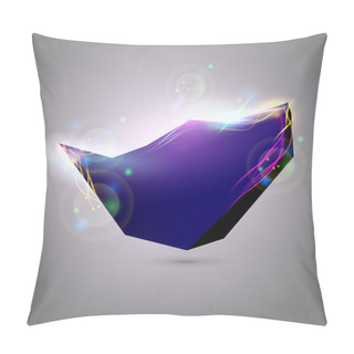 Personality  Vector Abstract 3d Object On Grey Background Pillow Covers