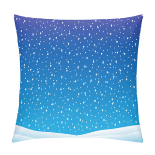 Personality  Winter Landscape With Falling Snow Pillow Covers
