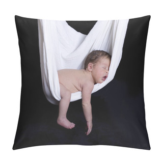 Personality  Baby Sleeping In White Hammock Sling Pillow Covers