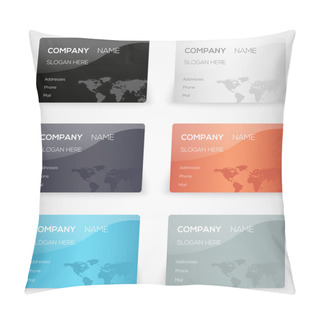 Personality  Vector Set With Business Cards Pillow Covers