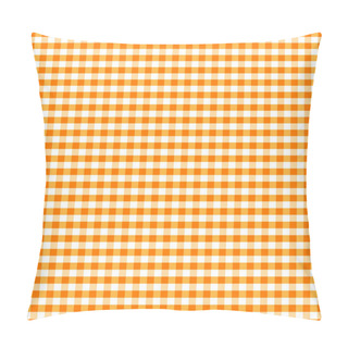 Personality  Gingham Check, Seamless Pattern Gingham Check Background In Orange And White For Arts, Crafts, Fabrics, Tablecloths, Decorating, Scrapbooks. EPS8 File Includes Pattern Swatch That Will Seamlessly Fill Any Shape. Pillow Covers