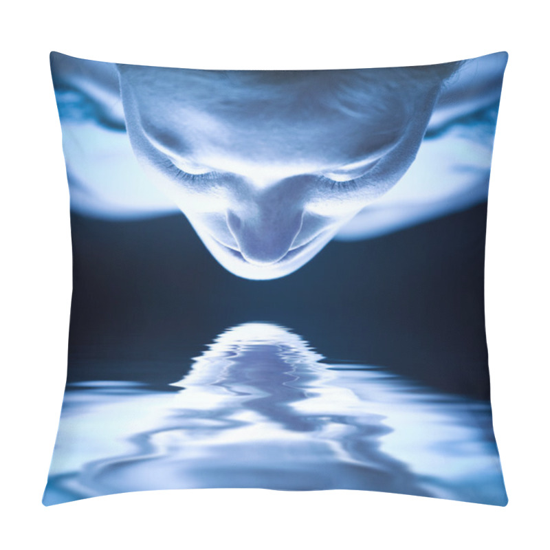 Personality  Woman face looking at water pillow covers