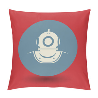 Personality  Old Diving Helmet Symbol Pillow Covers