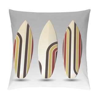 Personality  Vector Surfboards Design - Striped Pattern Pillow Covers