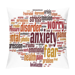 Personality  Anxiety Word Cloud Pillow Covers