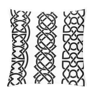 Personality  Set Of Celtic Frames And Ornament Border In Black. Tattoo Vector Illustration Pillow Covers