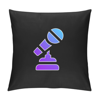 Personality  Award Blue Gradient Vector Icon Pillow Covers