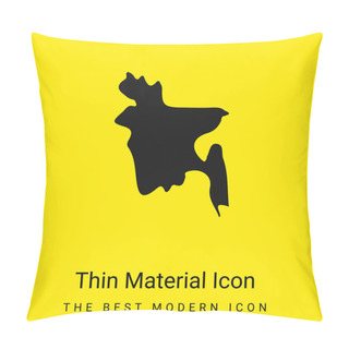 Personality  Bangladesh Minimal Bright Yellow Material Icon Pillow Covers