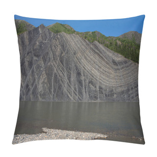 Personality  The Outcrop Of Rocks In The River. Pillow Covers