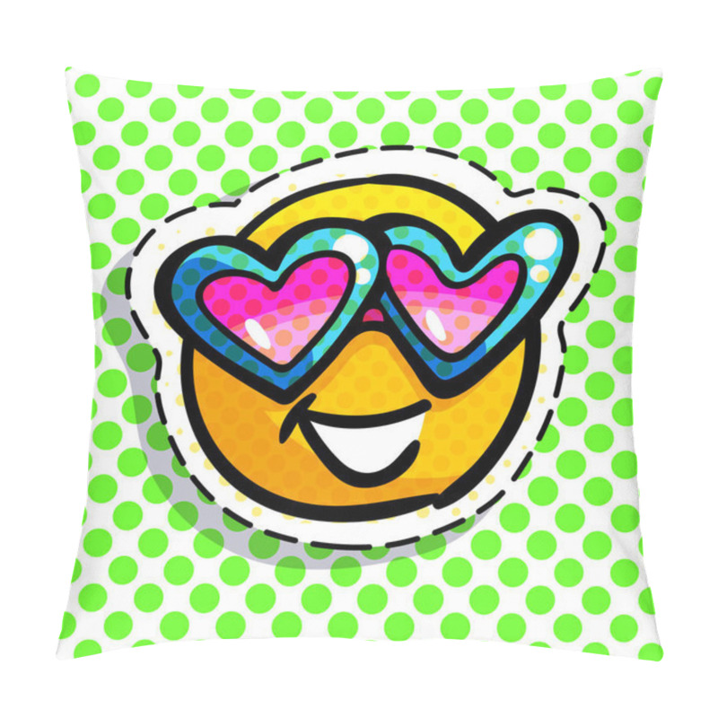 Personality  Smile in love emoticon. pillow covers