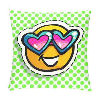 Personality Smile In Love Emoticon. Pillow Covers