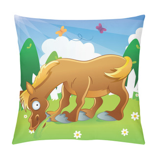 Personality  Horse Illustration Cartoon Pillow Covers